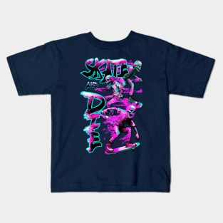 skateboarders skeleton zombies Kids T-Shirt